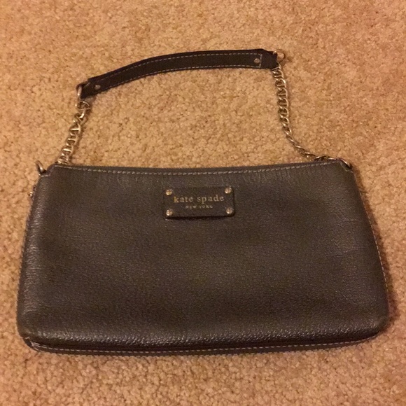kate spade Handbags - Kate Spade Handbag Silver Chain Leather Metallic